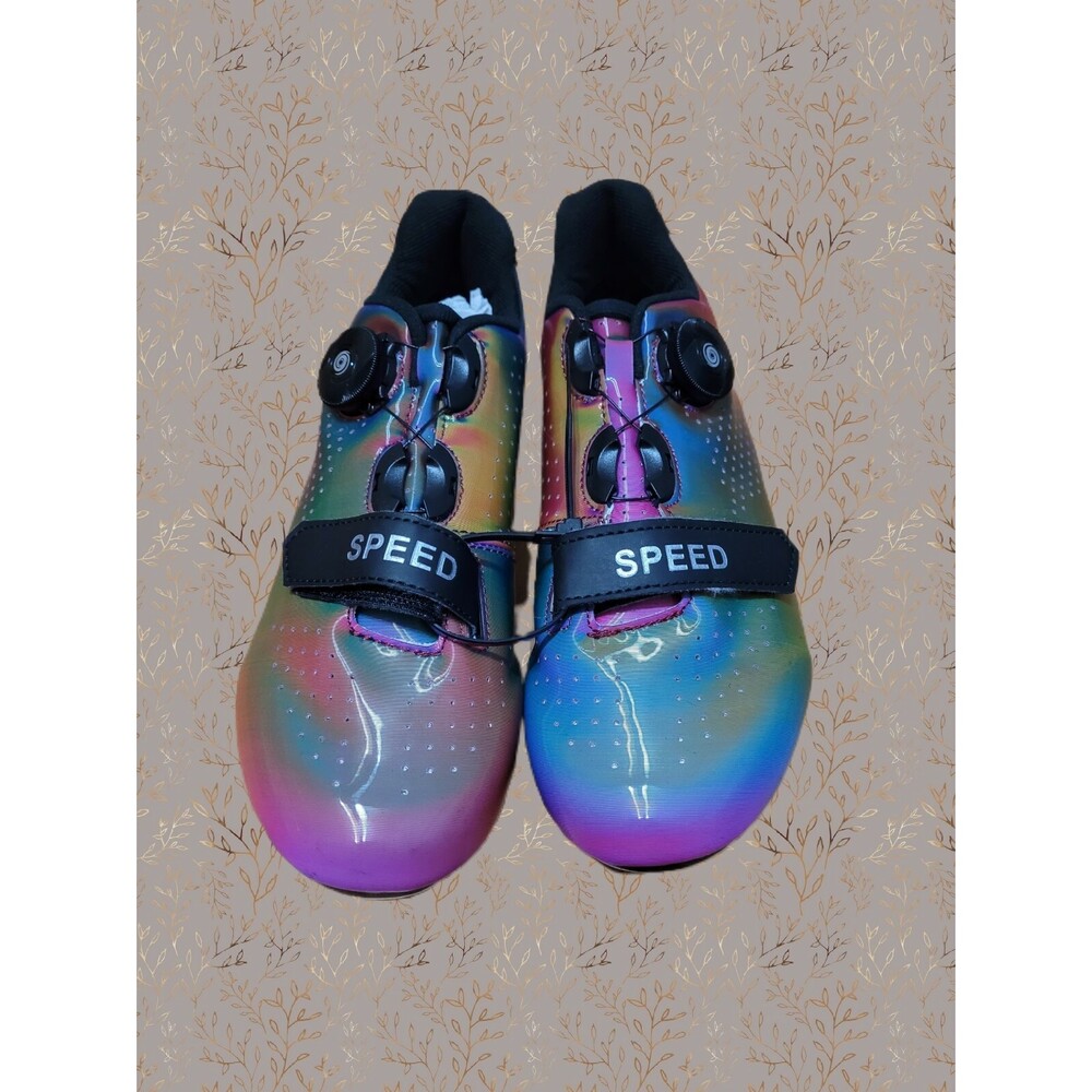 Luminous Multicolor Road Cycling Self-locking Unisex Speed Biking Bicycle Shoes.